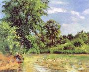 Camille Pissarro Duck pond oil painting artist